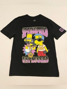 Neff x The Simpsons Springfield Unplugged Bart & Milhouse Graphic Tee Medium